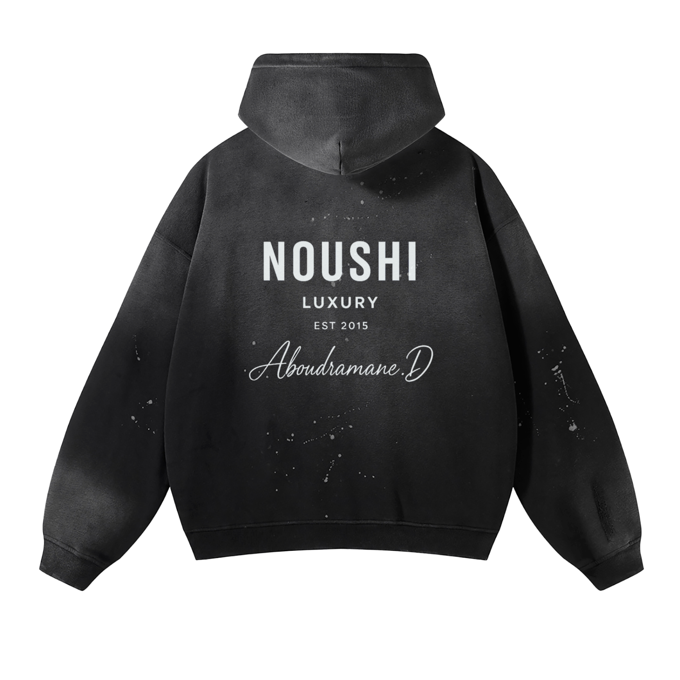 Vintage Wash Frayed Fleece Hoodie - 360 GSM.