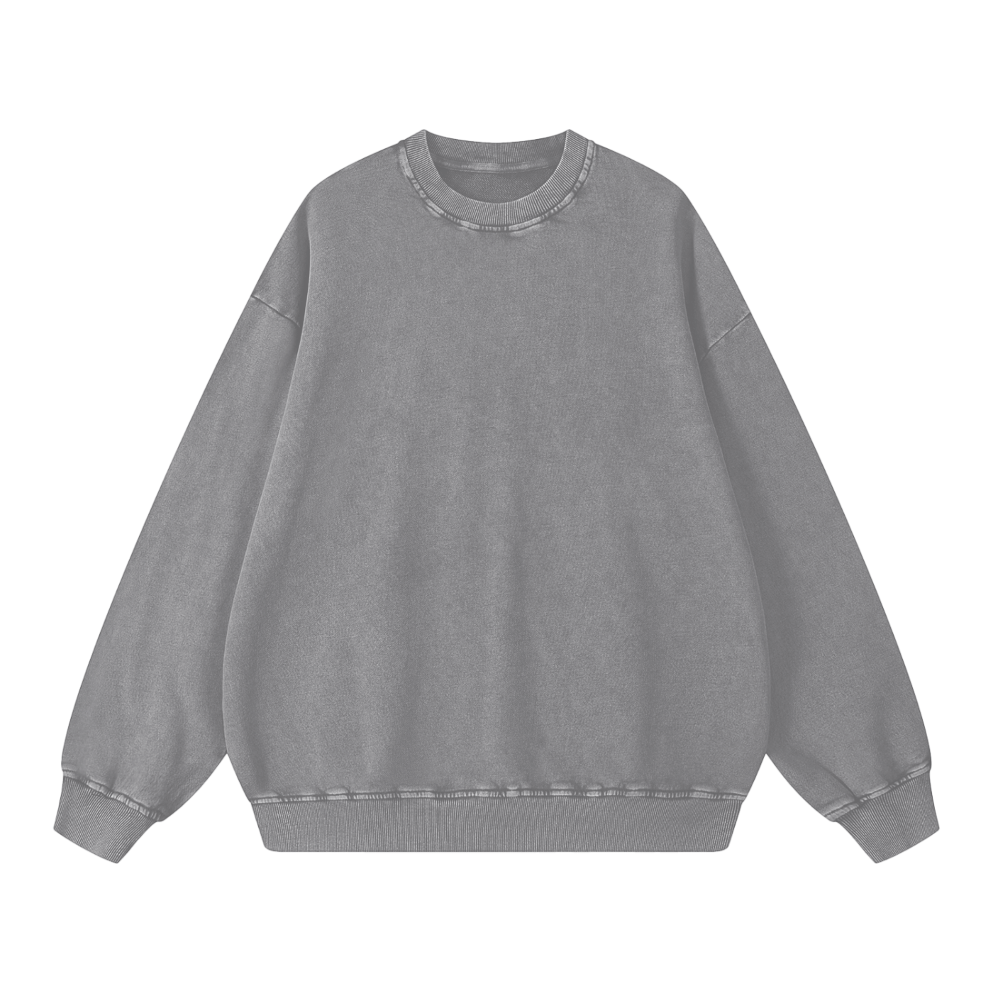 Acid Wash Oversize Sweatshirt - 360 GSM - IVORYFLOW