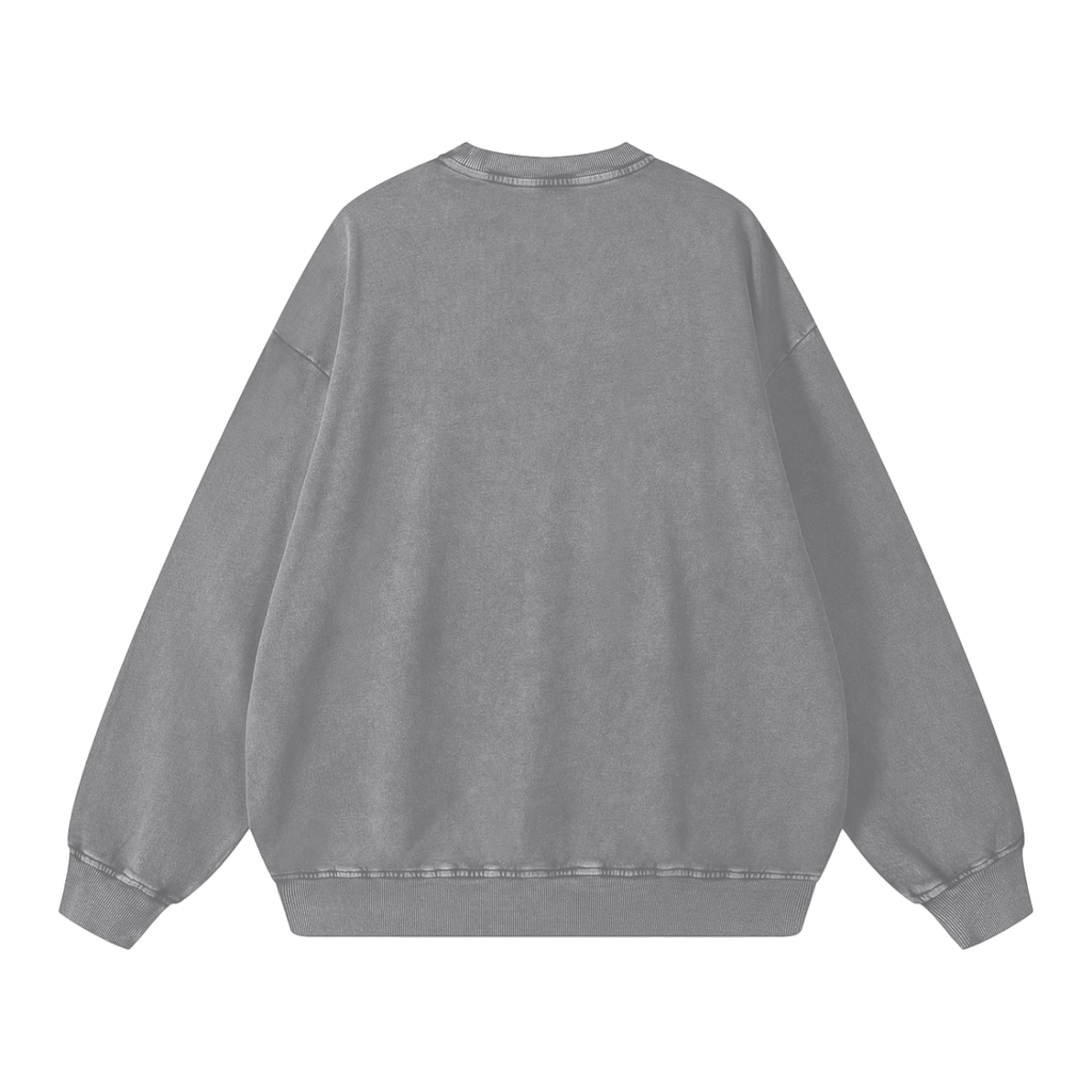 Acid Wash Oversize Sweatshirt - 360 GSM - IVORYFLOW