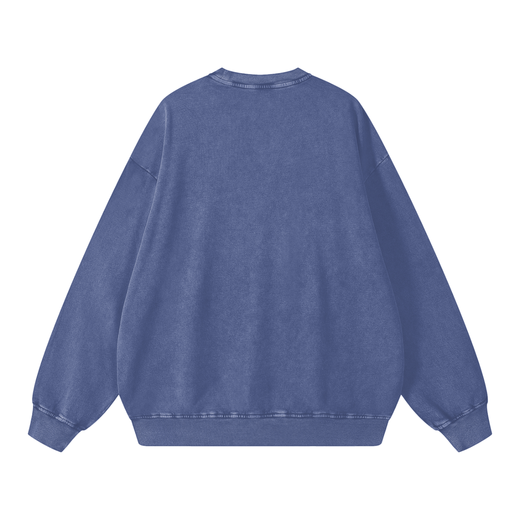Acid Wash Oversize Sweatshirt - 360 GSM - IVORYFLOW