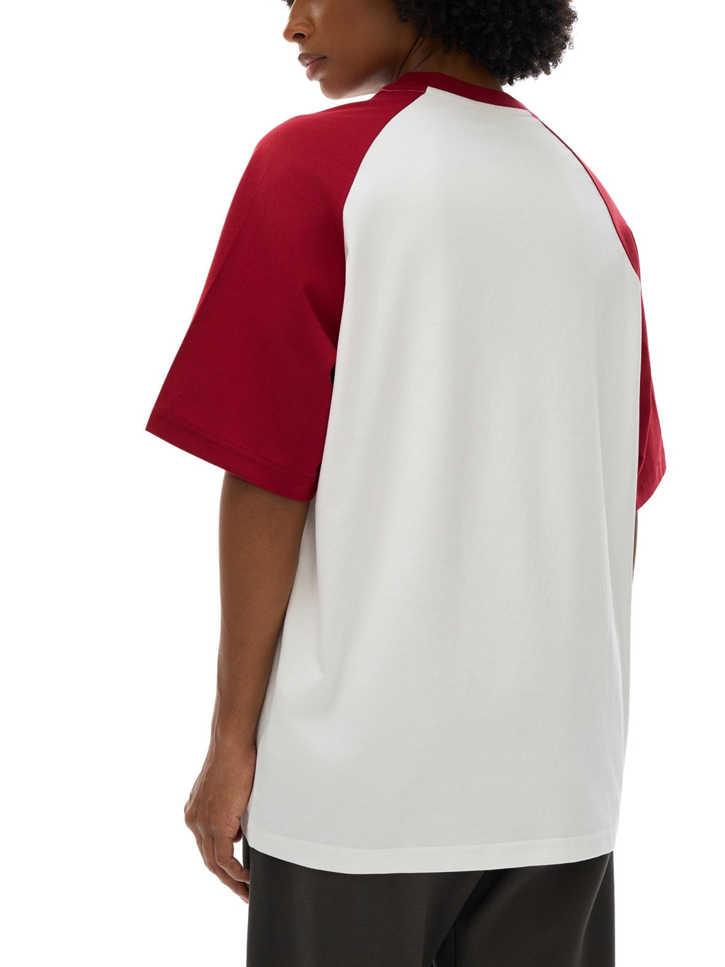 Color - Blocked Raglan Sleeve T-shirt - IVORYFLOW