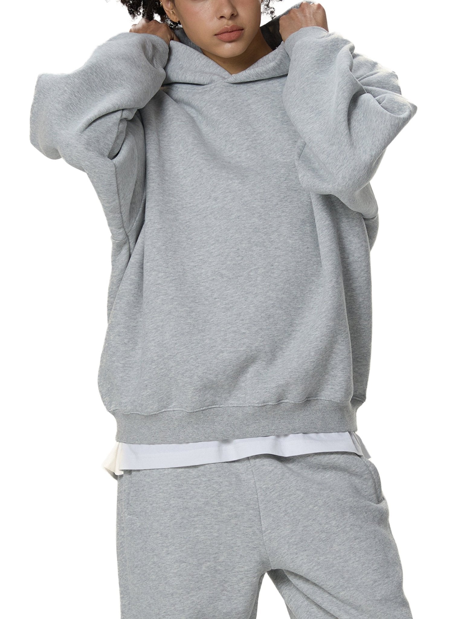 Fleeced Boxy Hoodie - IVORYFLOW