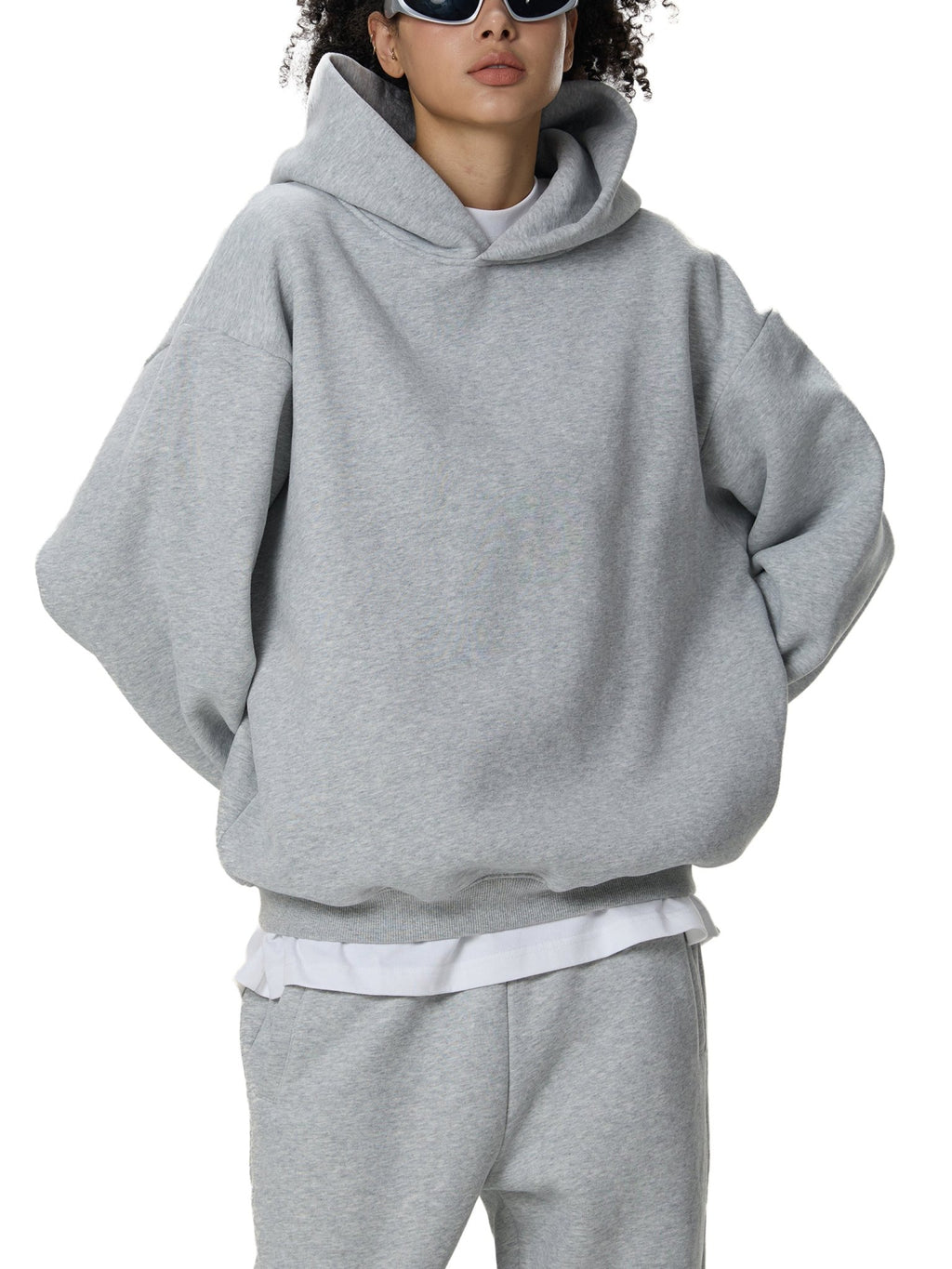 Fleeced Boxy Hoodie - IVORYFLOW