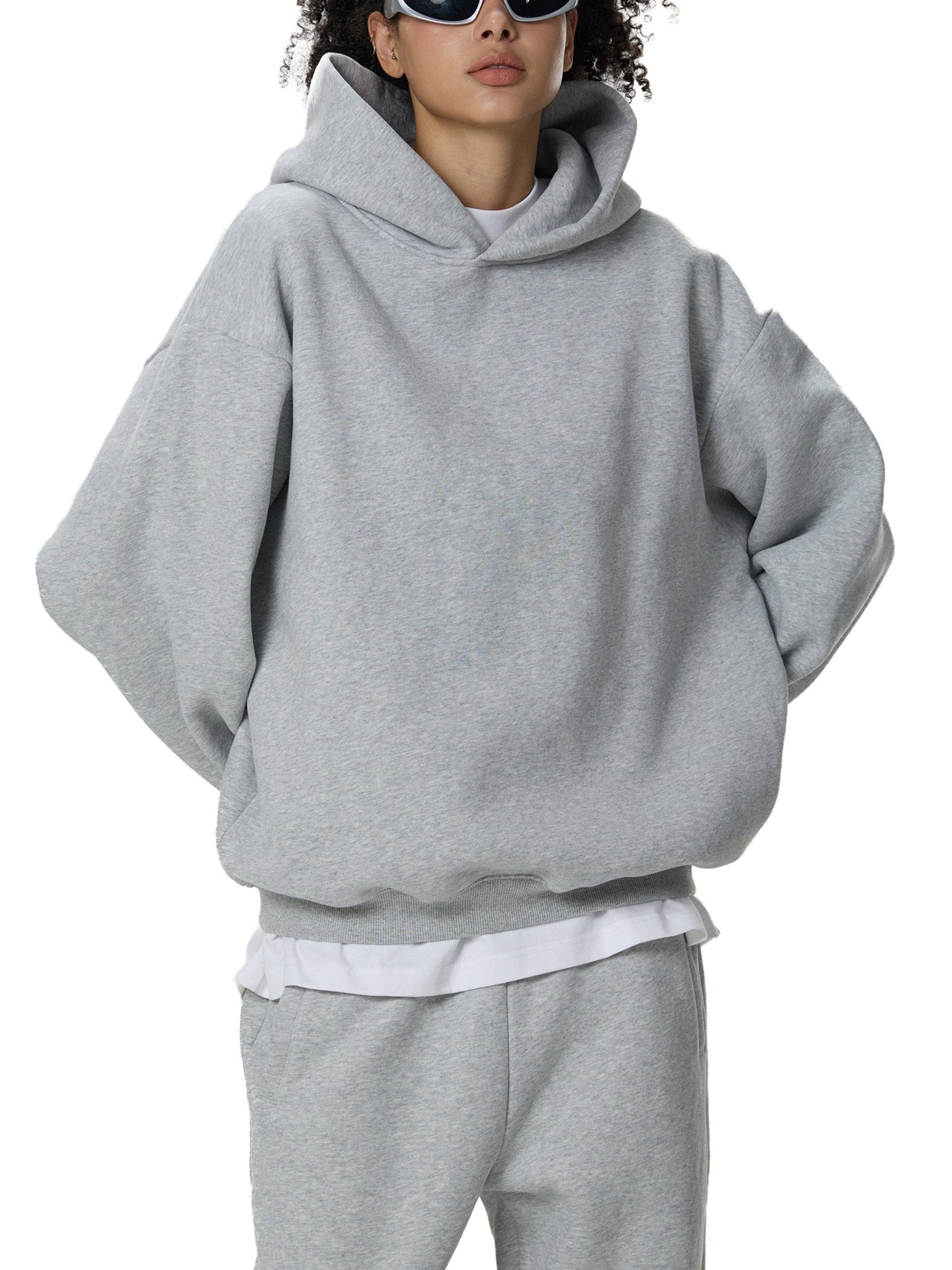 Fleeced Boxy Hoodie - IVORYFLOW