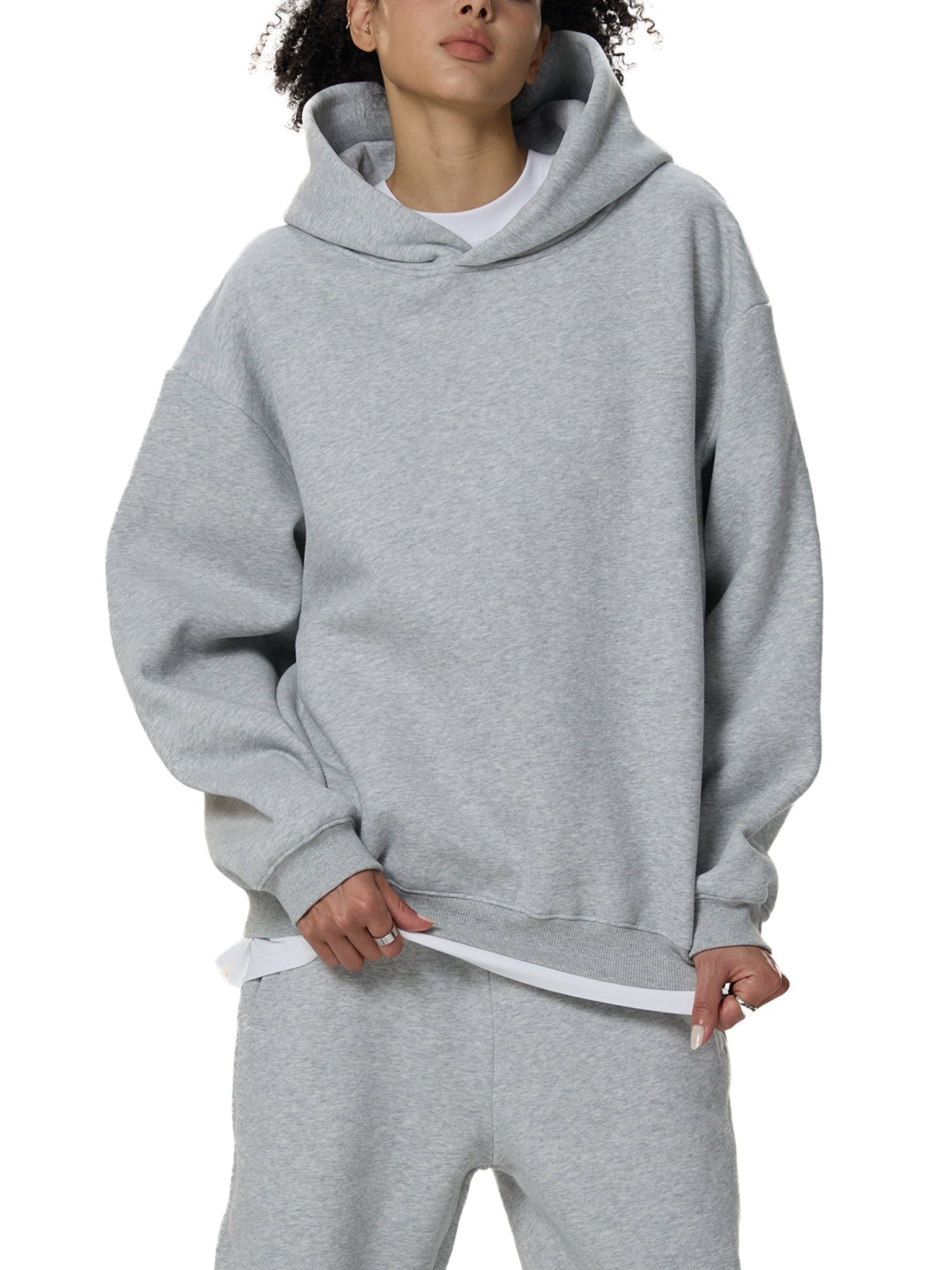 Fleeced Boxy Hoodie - IVORYFLOW