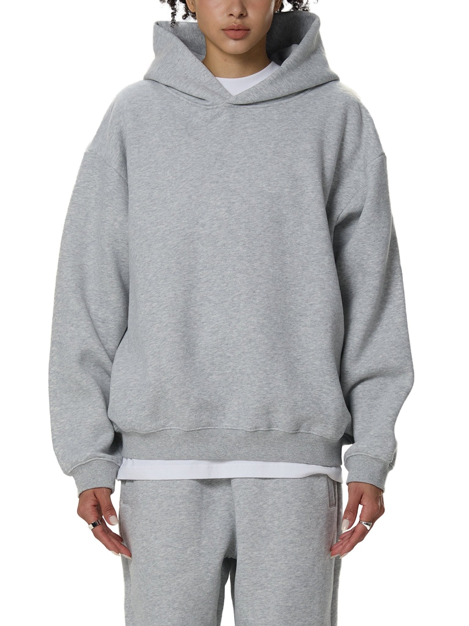 Fleeced Boxy Hoodie - IVORYFLOW