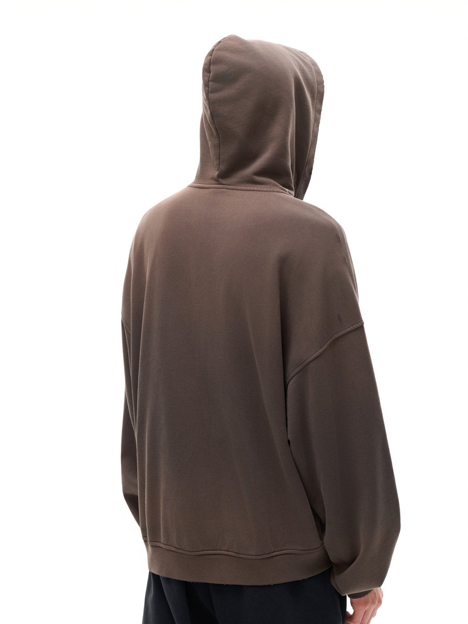 Hand - Frayed Sunfade Zip Hoodie - IVORYFLOW