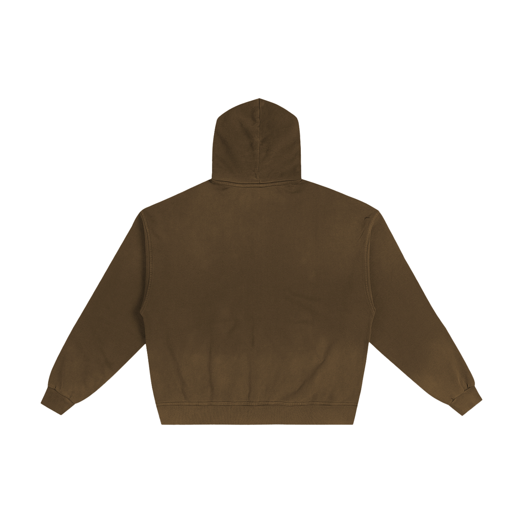 Hand - Frayed Sunfade Zip Hoodie - IVORYFLOW