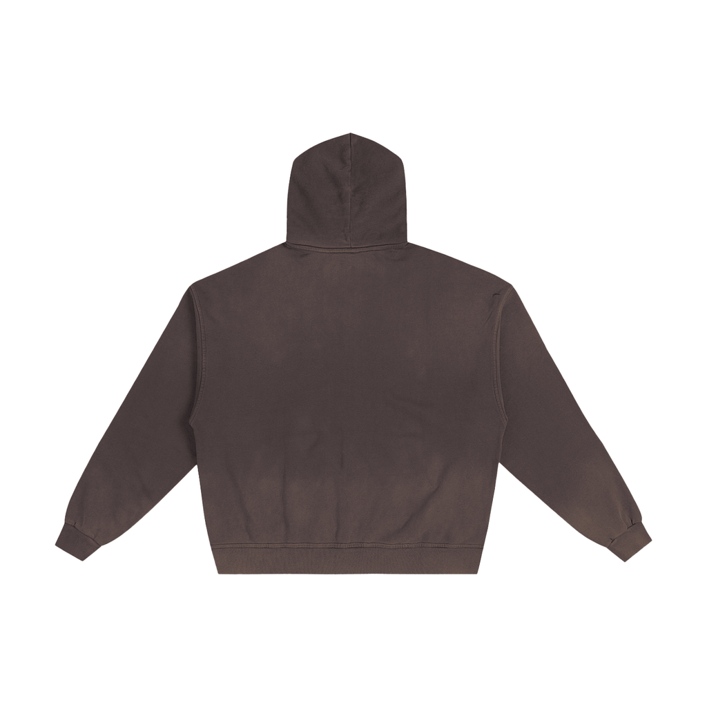 Hand - Frayed Sunfade Zip Hoodie - IVORYFLOW
