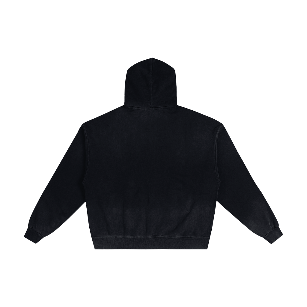 Hand - Frayed Sunfade Zip Hoodie - IVORYFLOW