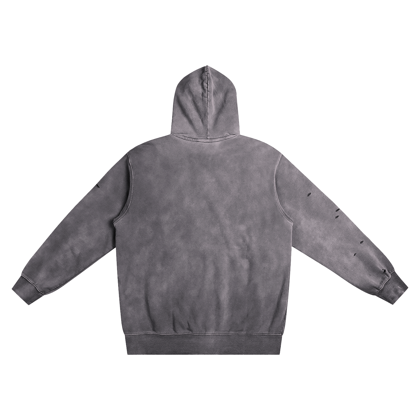 Heavyweight Pure Cotton Hand - Frayed Monkey Washed Hoodie - IVORYFLOW