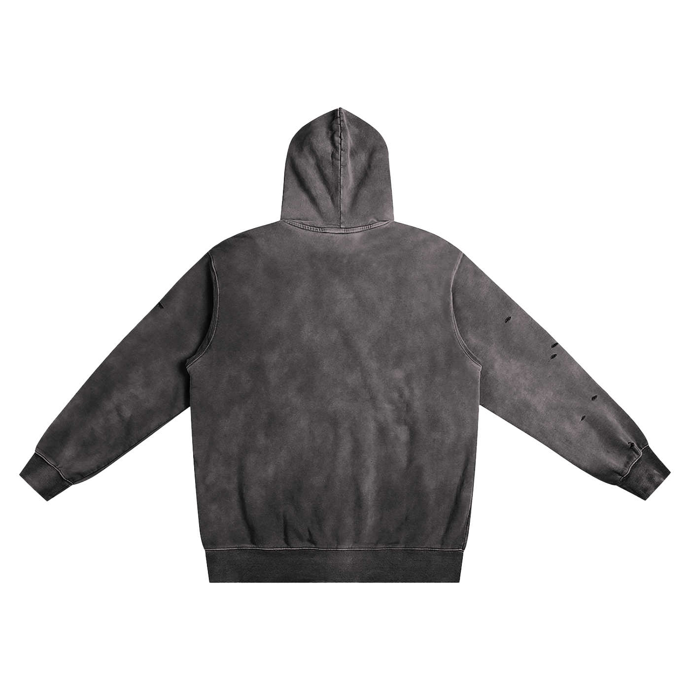 Heavyweight Pure Cotton Hand - Frayed Monkey Washed Hoodie - IVORYFLOW