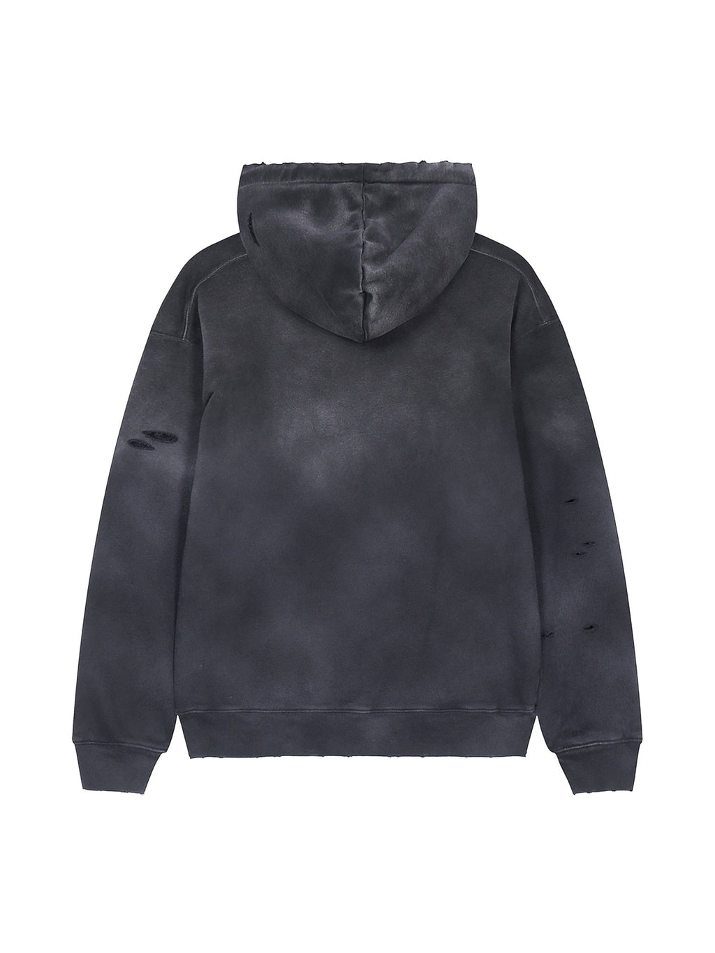 Heavyweight Pure Cotton Hand - Frayed Monkey Washed Hoodie - IVORYFLOW