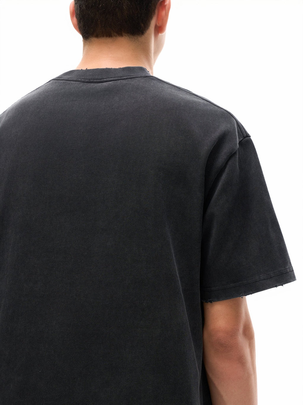 Heavyweight Vintage Washed Frayed T-Shirt - IVORYFLOW