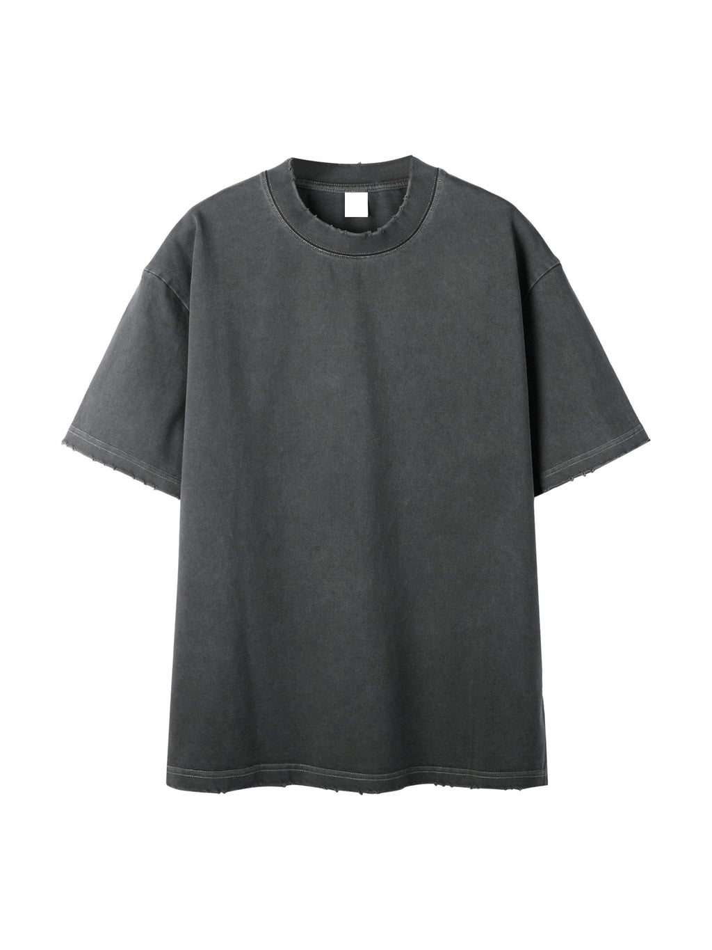 Heavyweight Vintage Washed Frayed T-Shirt - IVORYFLOW