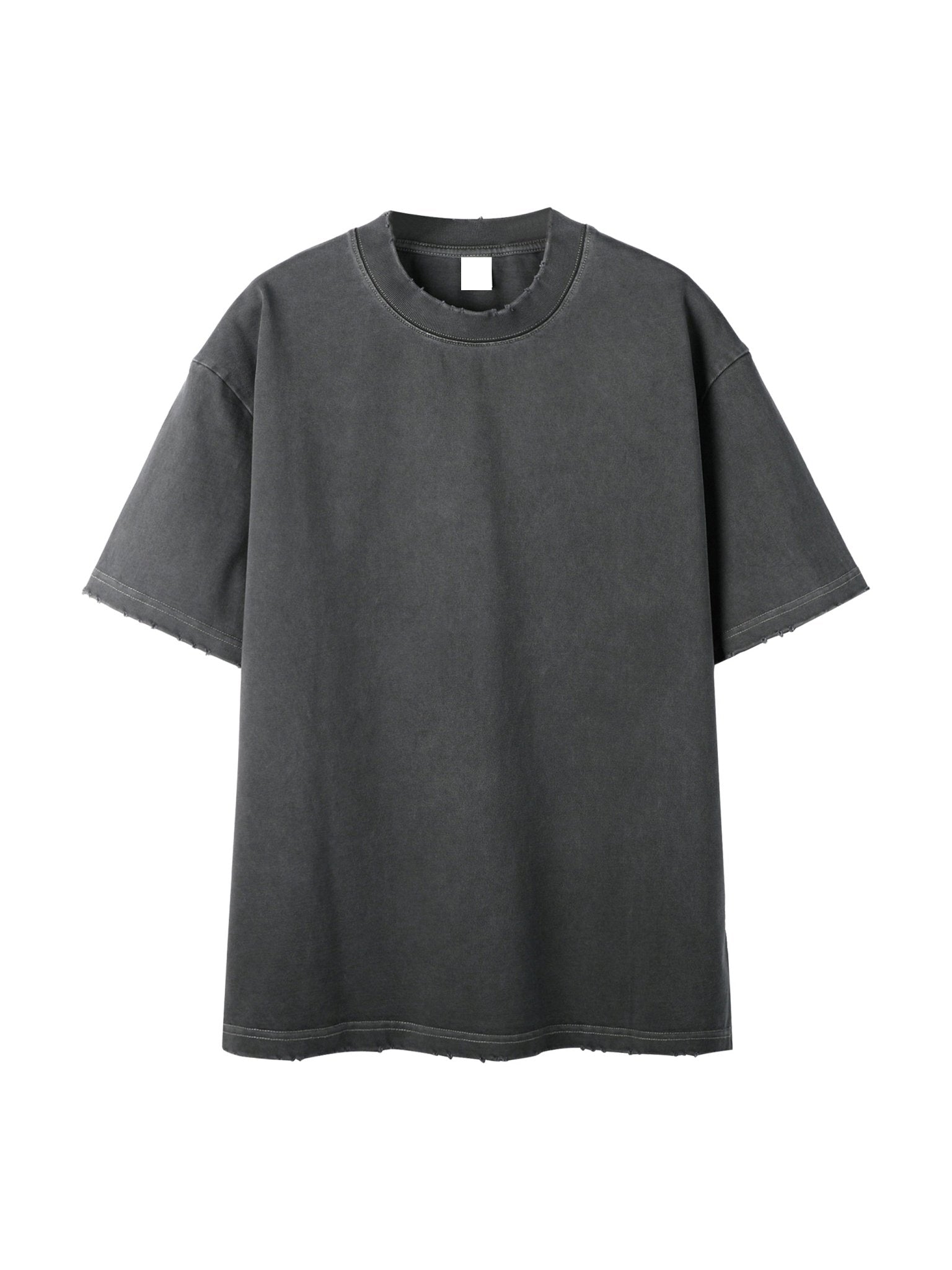 Heavyweight Vintage Washed Frayed T-Shirt - IVORYFLOW