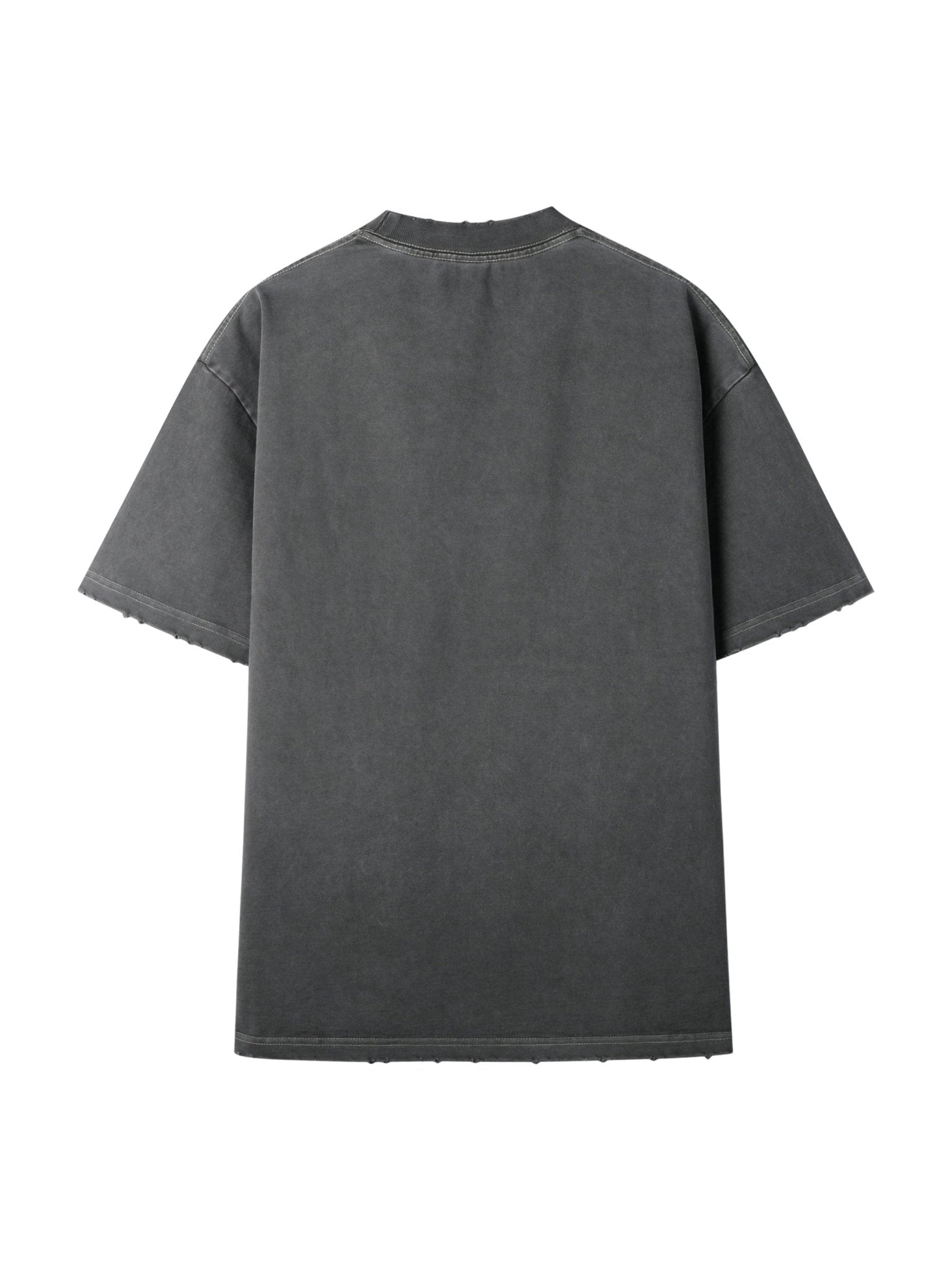 Heavyweight Vintage Washed Frayed T-Shirt - IVORYFLOW