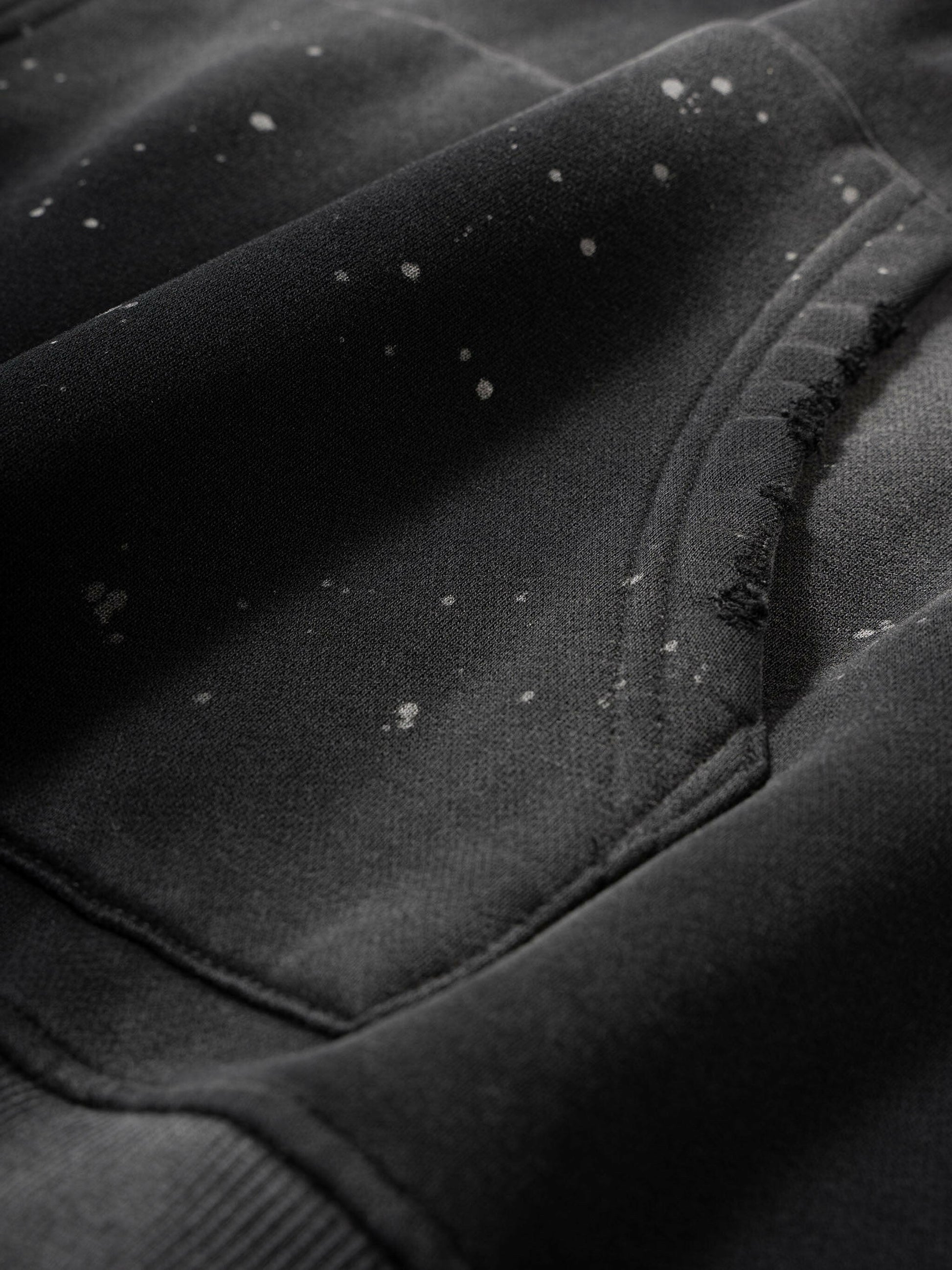 Vintage Wash Frayed Fleece Hoodie - 360 GSM.