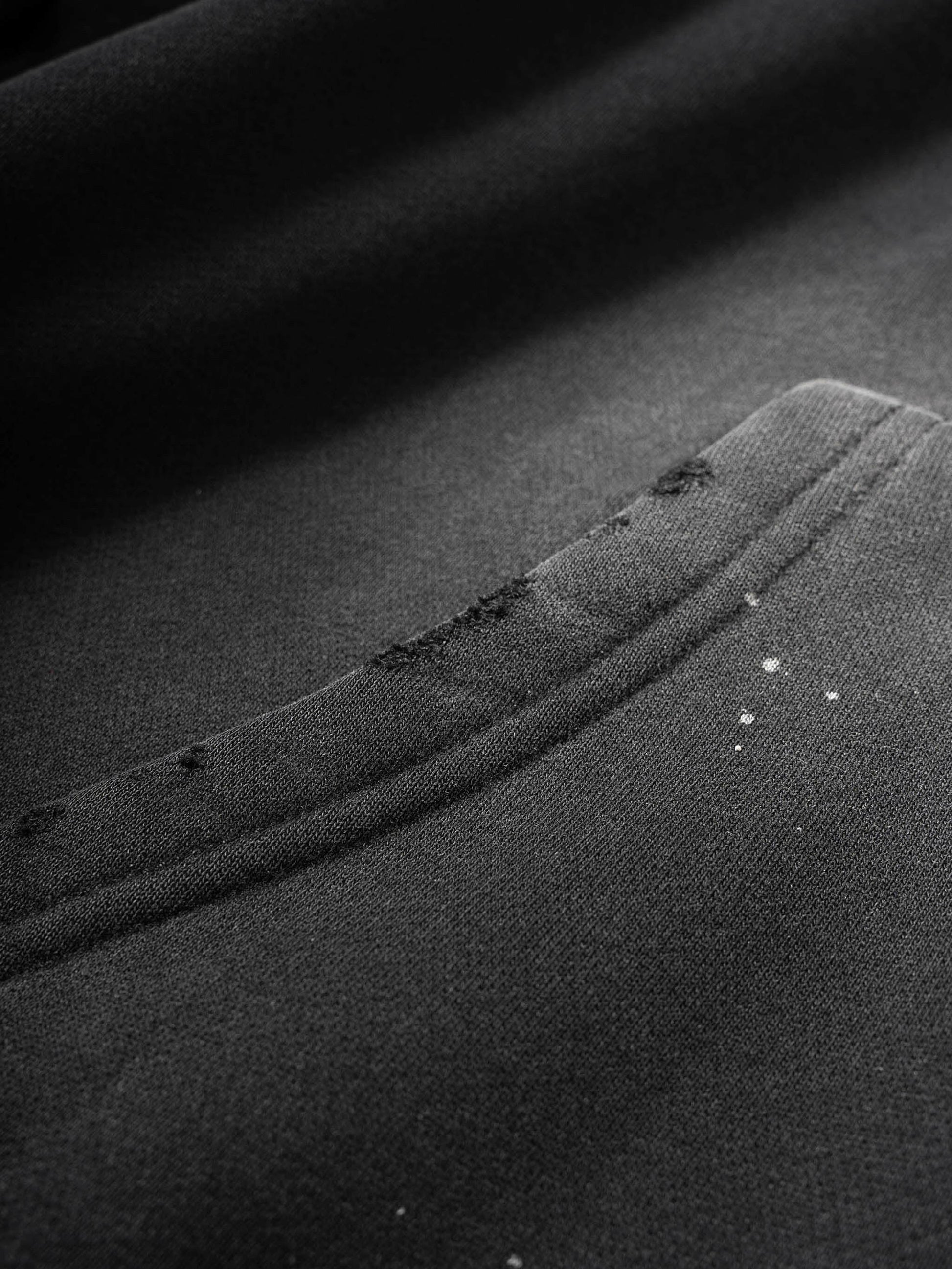 Vintage Wash Frayed Fleece Hoodie - 360 GSM.