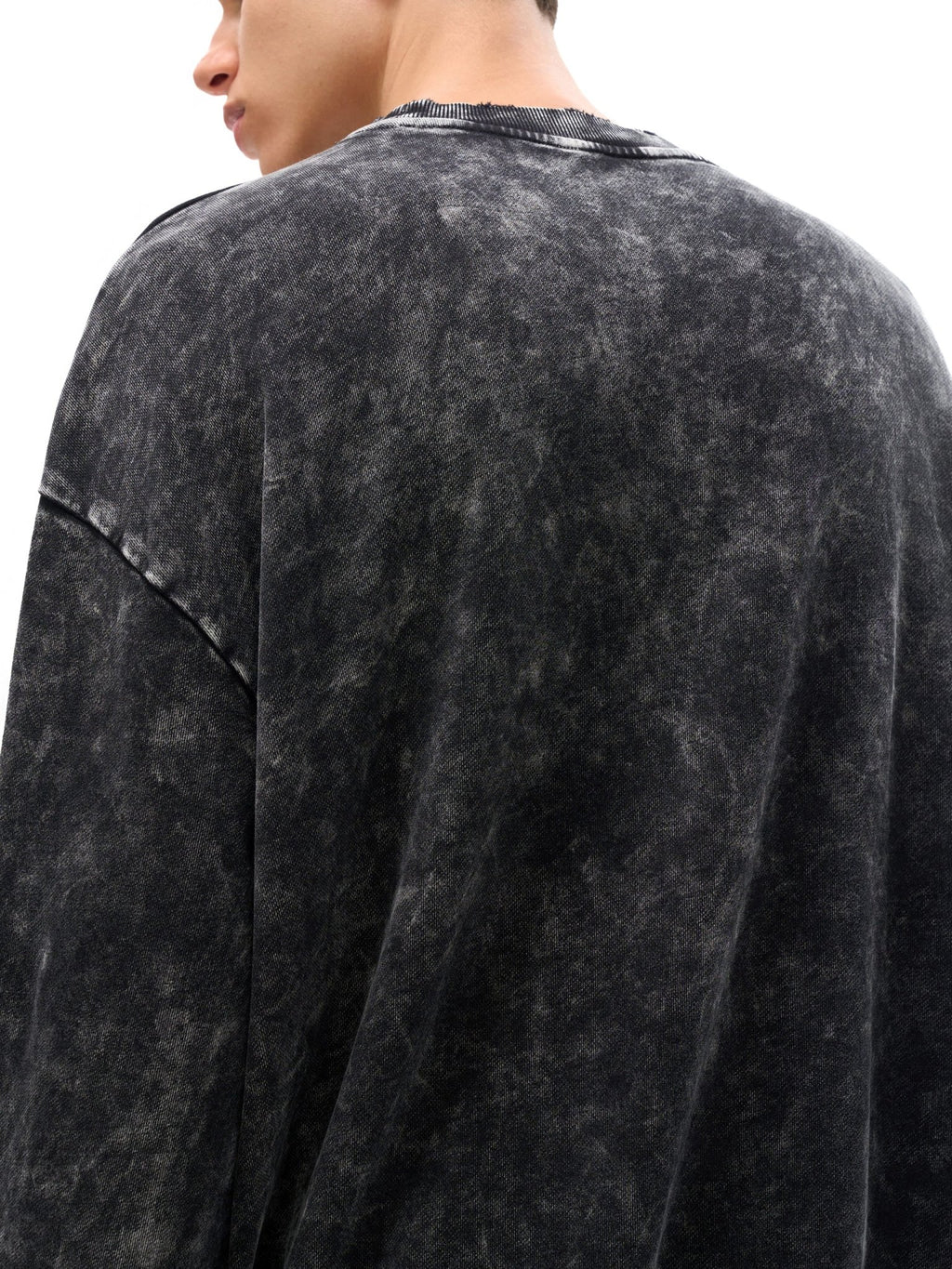 Snow Washed Hand - Frayed Sweatshirt - IVORYFLOW