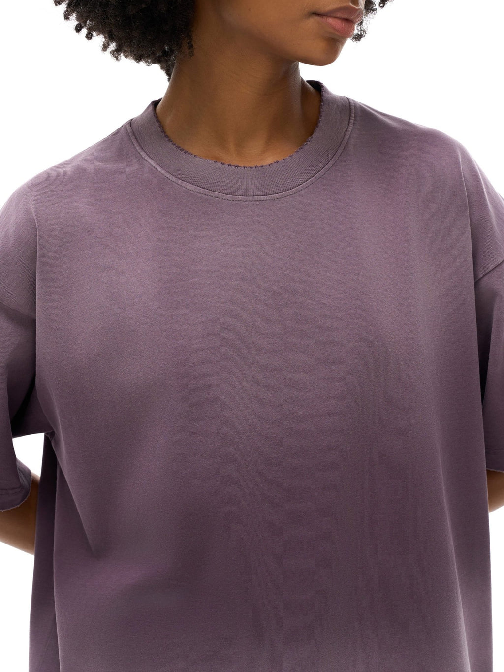 Sun Fade Hand - Frayed Cotton T-Shirt - IVORYFLOW