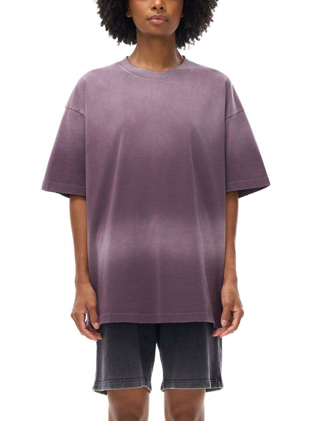 Sun Fade Hand - Frayed Cotton T-Shirt - IVORYFLOW