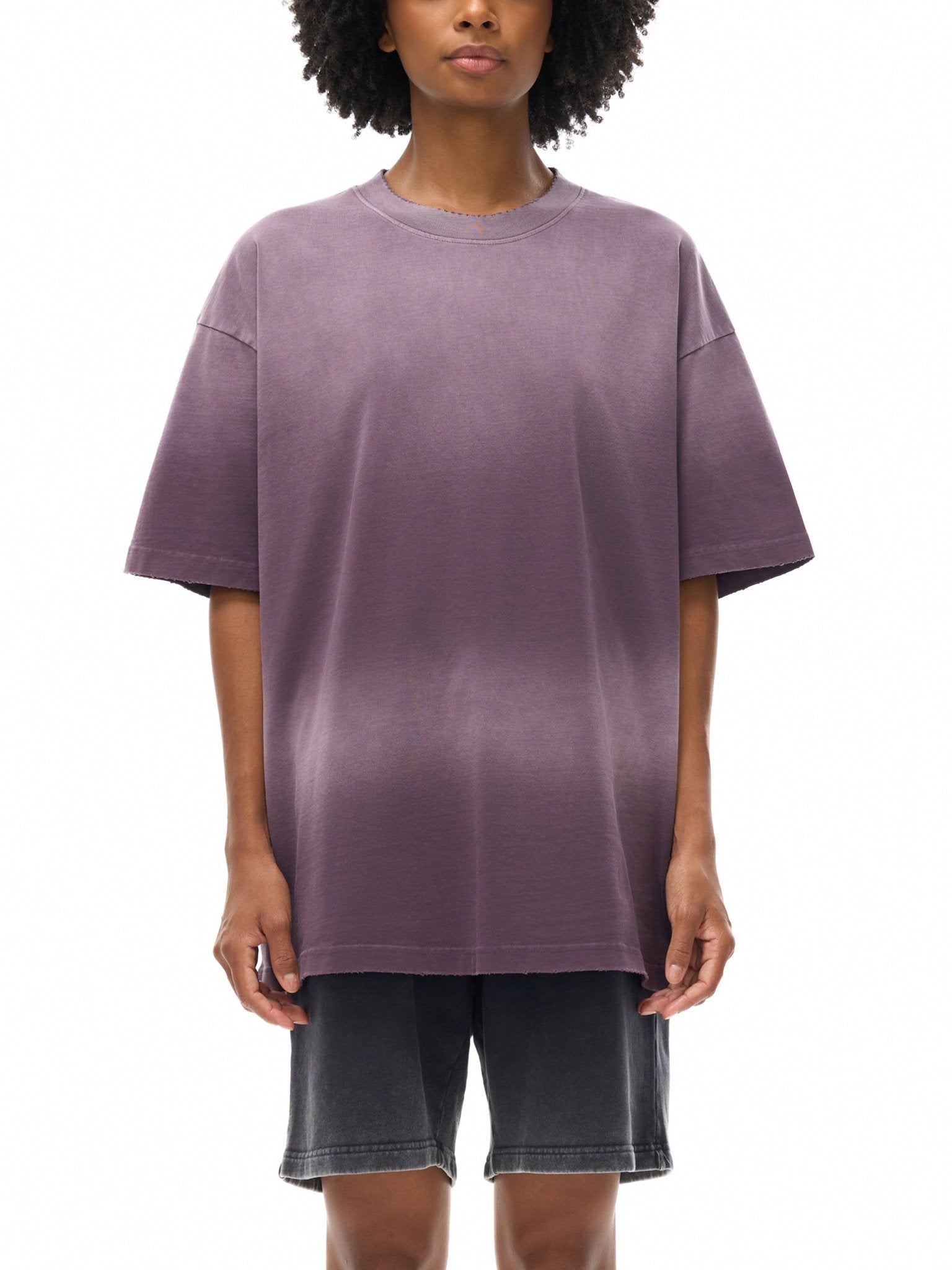 Sun Fade Hand - Frayed Cotton T-Shirt - IVORYFLOW