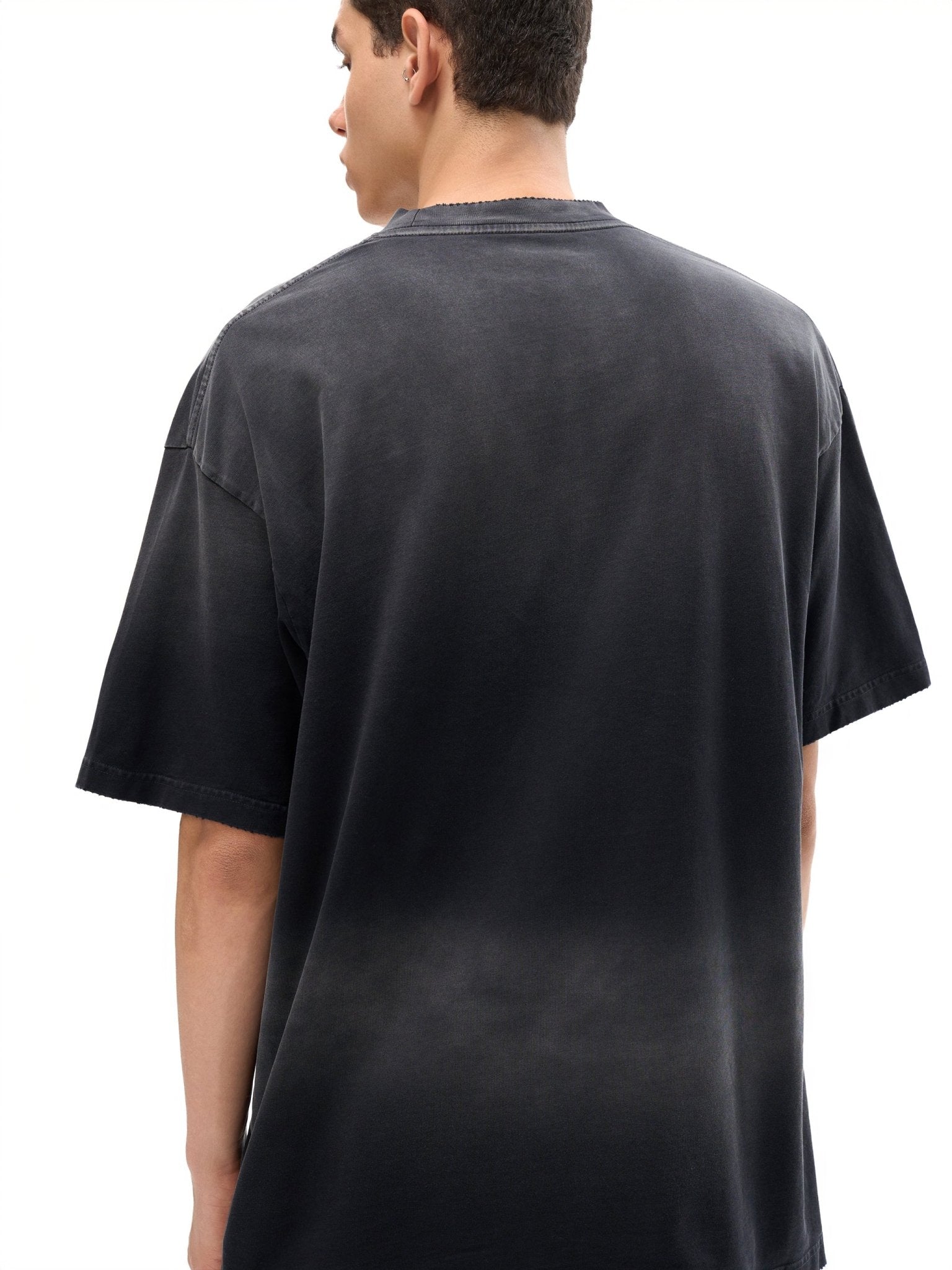 Sun Fade Hand - Frayed Cotton T-Shirt - IVORYFLOW