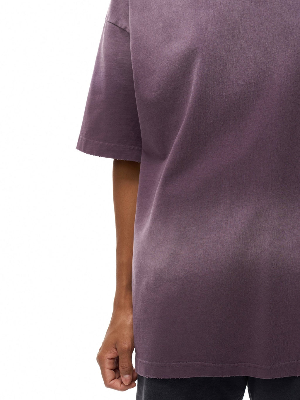 Sun Fade Hand - Frayed Cotton T-Shirt - IVORYFLOW