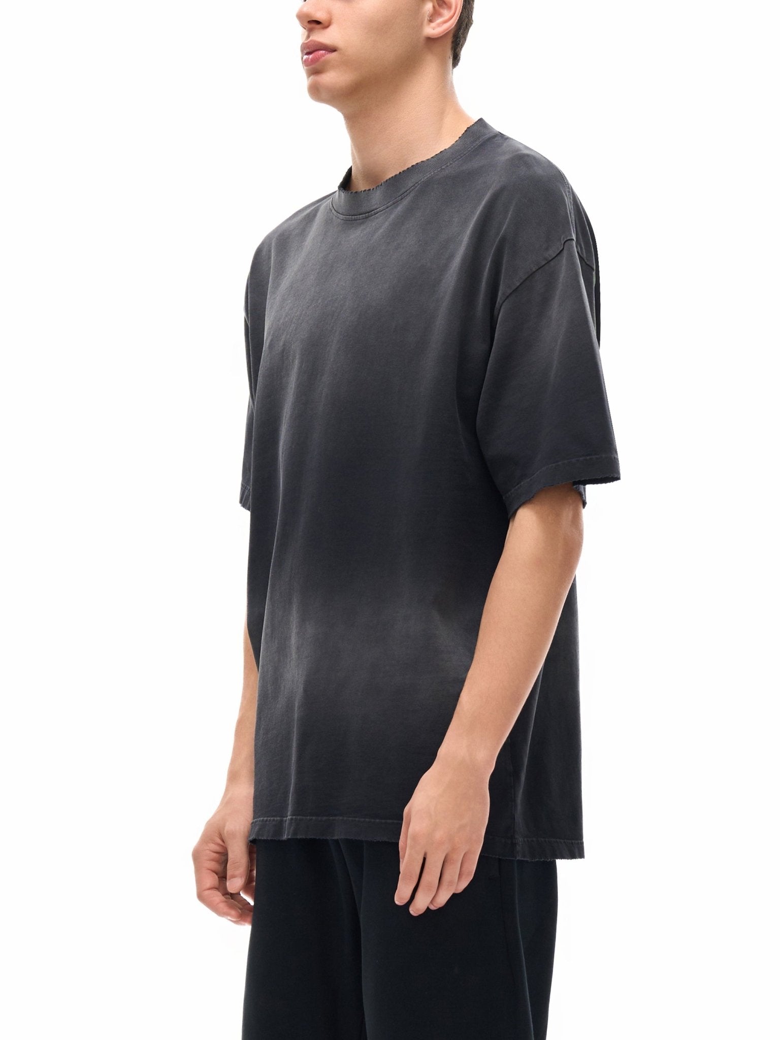 Sun Fade Hand - Frayed Cotton T-Shirt - IVORYFLOW