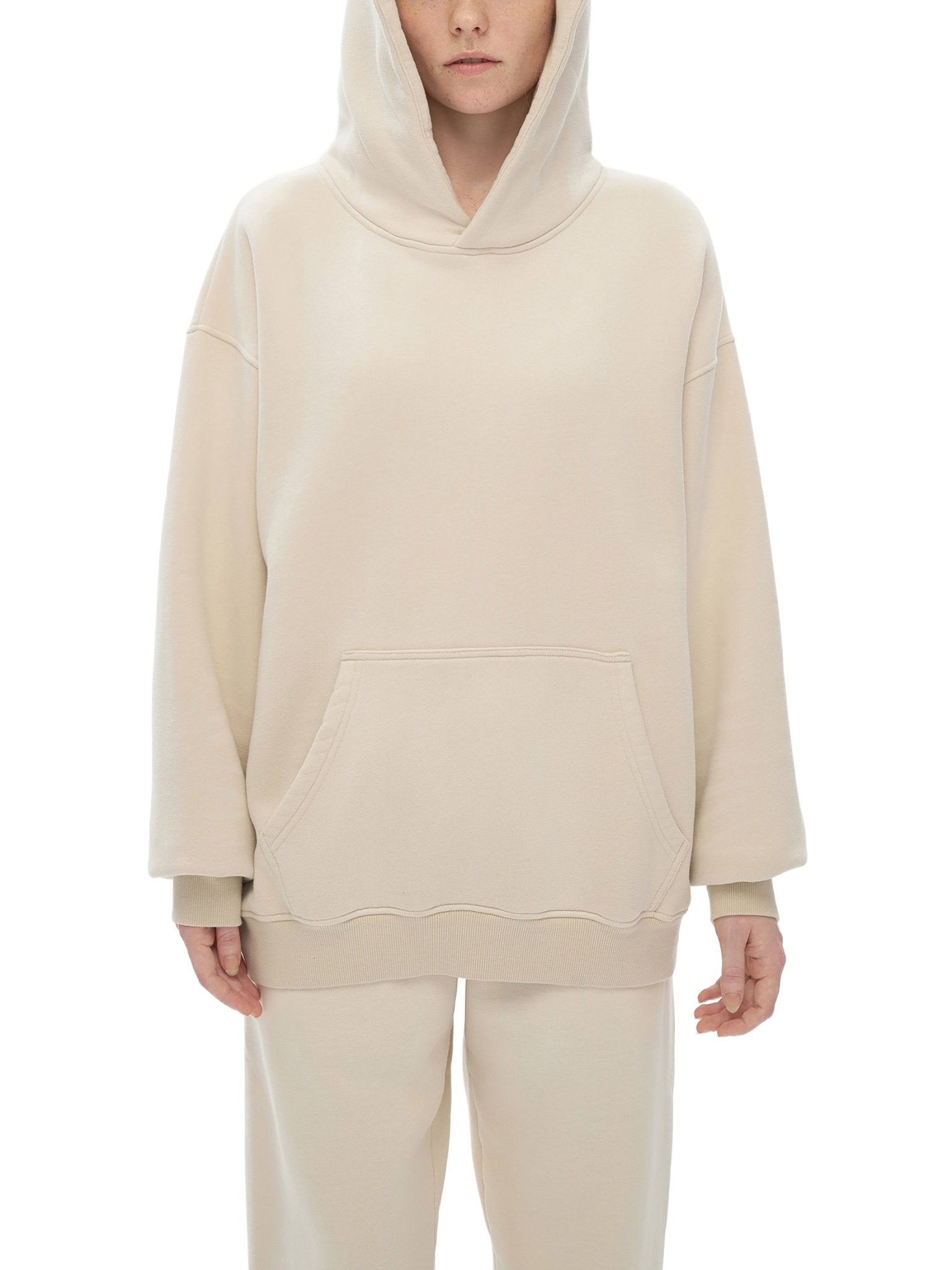 Sunfade Fleeced Hoodie - IVORYFLOW