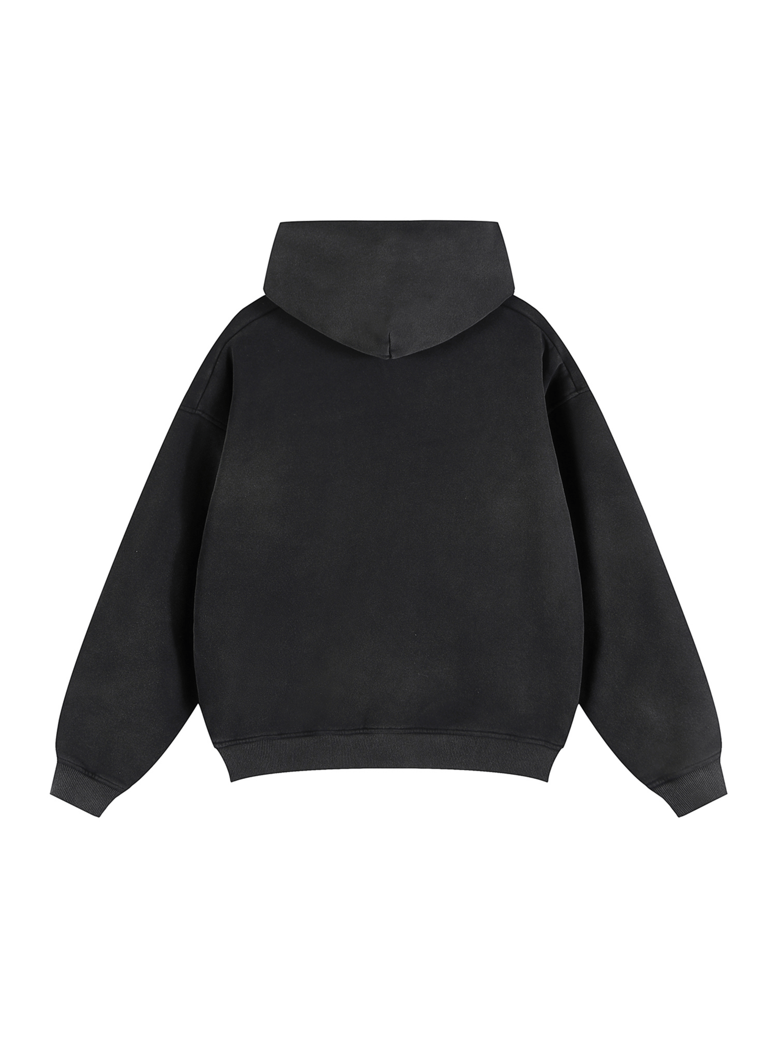 Sunfade Two - way Zipper Boxy Fleece Hoodie - IVORYFLOW