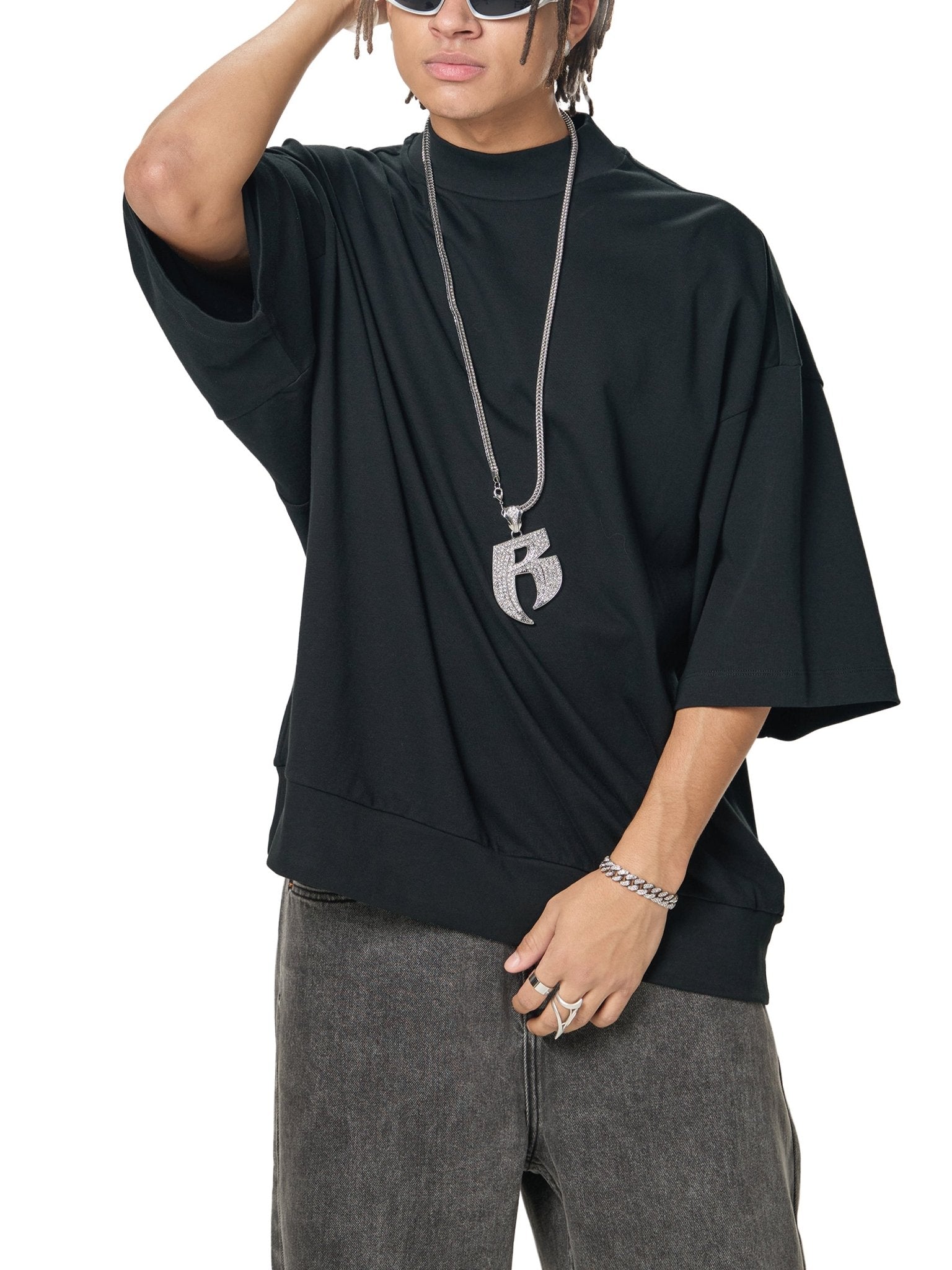 T-shirt Go Mock Neck – Audace Lourde d’Abidjan - IVORYFLOW