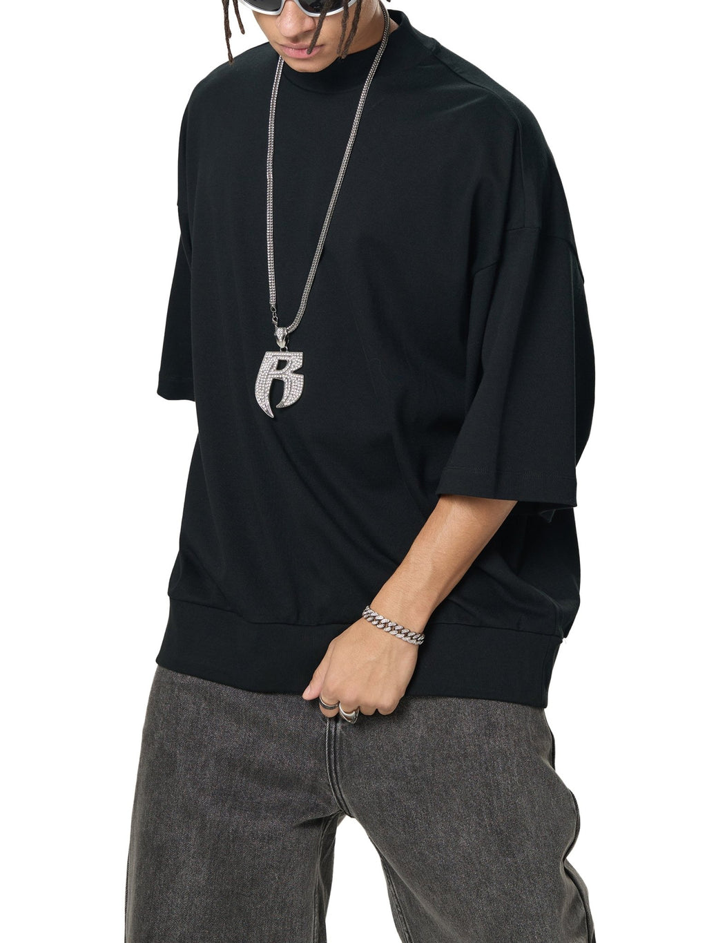 T-shirt Go Mock Neck – Audace Lourde d’Abidjan - IVORYFLOW