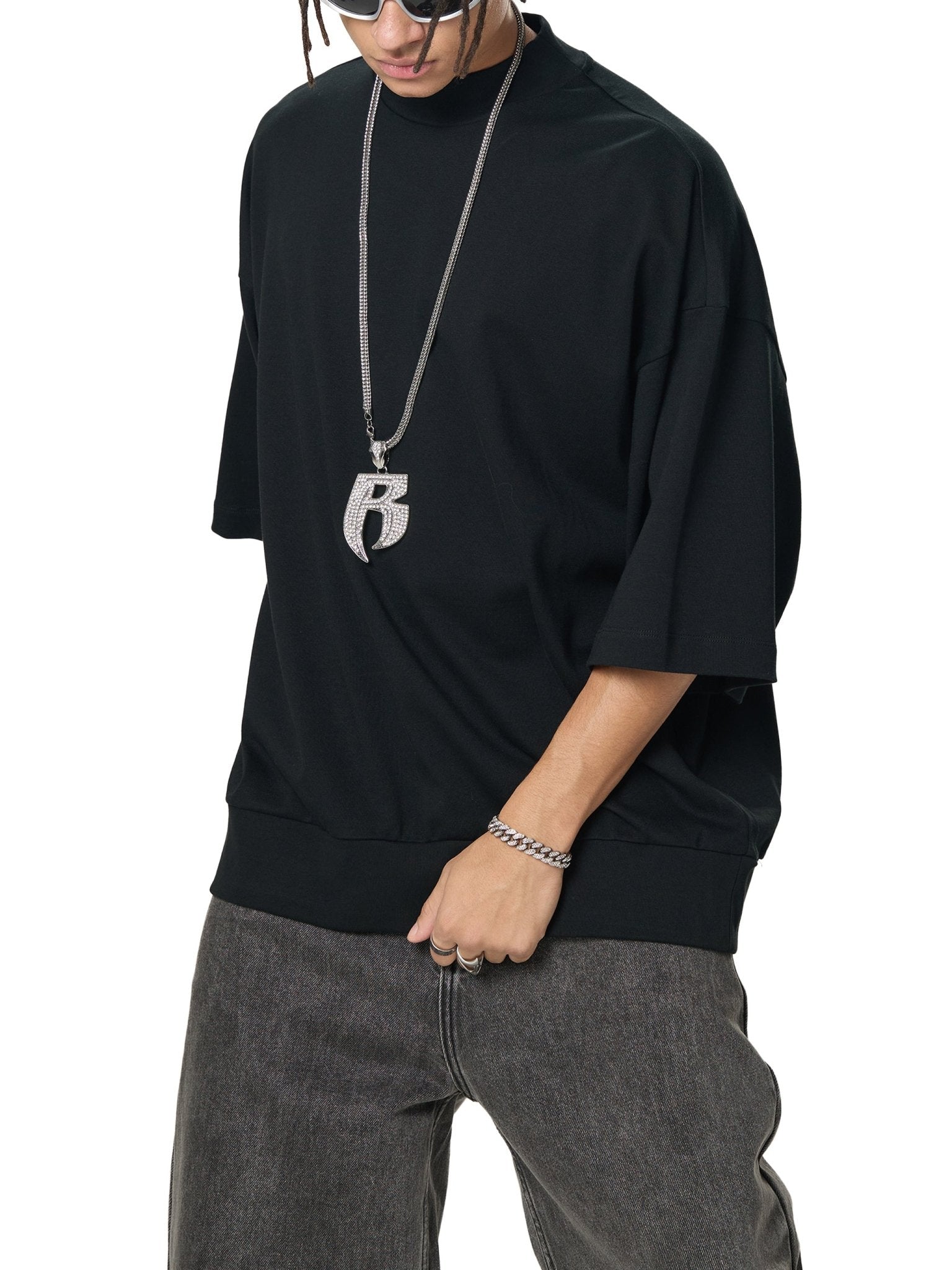 T-shirt Go Mock Neck – Audace Lourde d’Abidjan - IVORYFLOW