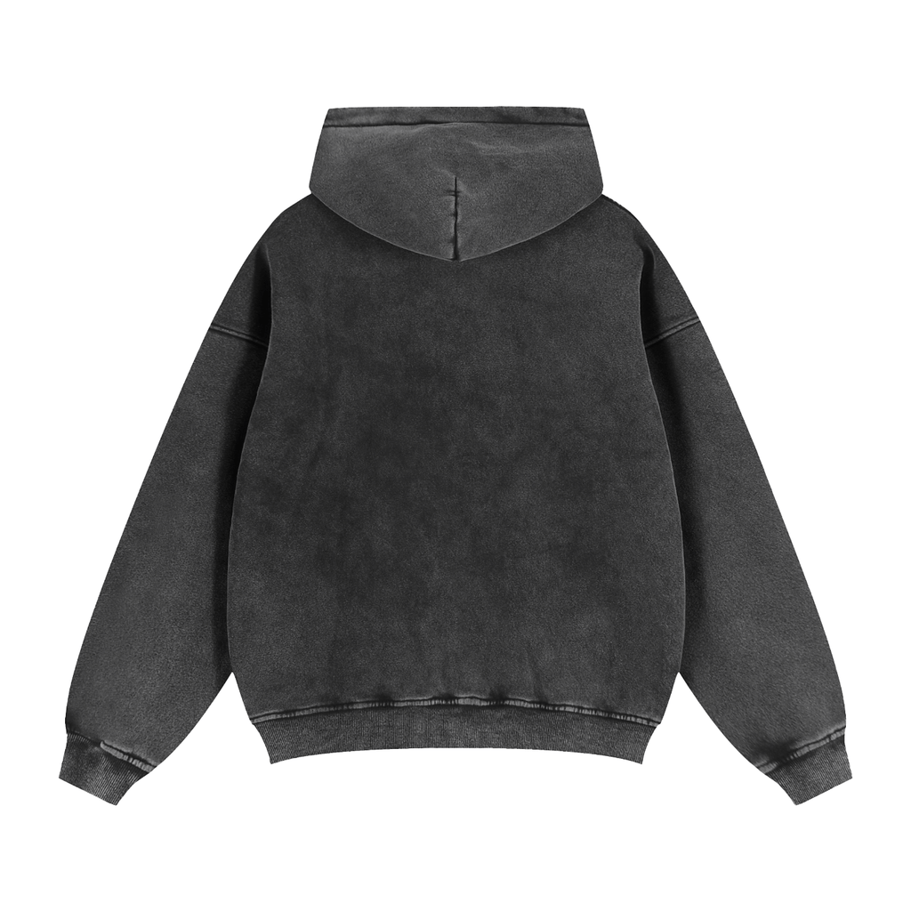 Zip - Through Boxy Fleece Hoodie - IVORYFLOW